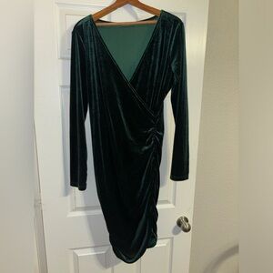 Fensace Green velvet dress, Size XL